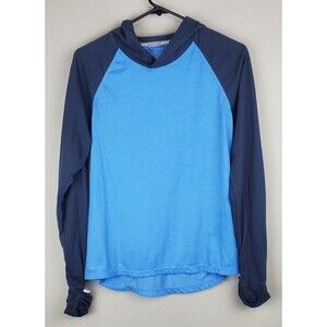 Nike Women's Medium Dri-Fit Blue Hooded Active Jacket Lightweight Hoodie Running